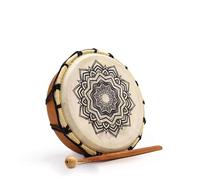 Tambor Chamánico Mandala con Baqueta - 20cm