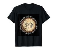 Tambor chamánico runas nórdicas espíritu Lobo Cuervo Ciervo Arte Camiseta