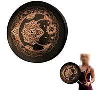 Tambor Chamn, Tambor Chamnico Hecho a Mano con Asas de Cuerda y Mazos para Equilibrar Chakras (1