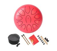 Tambor curativo pequeño portátil Instrumento de percusión Handpans portátil Lengua de acero pequeña de 11 tonos Juguete musical Instrumento de percusión etéreo con baqueta para meditaciones