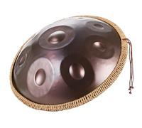 Tambor De Acero De 9/10/12 Notas, Handpan, Handpan Drum, Tongue Drum, Pandereta De 22 Pulgadas, Instrumento De Percusión Profesional, 440 Hz/432 Hz Hand Pan Con Soporte Para Tambor Handpan(Purple,10 N