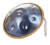 Tambor De Acero De 9/10/12 Notas, Handpan, Handpan Drum, Tongue Drum, Pandereta De 22 Pulgadas, Instrumento De Percusión Profesional, 440 Hz/432 Hz Hand Pan Con Soporte Para Tambor Handpan(Blue,10 Not