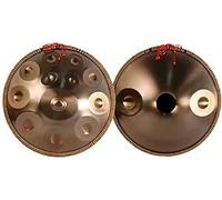 Tambor de Acero de handpan de 432 Hz, percusión de Tambor de handpan Dorado, Notas de 9/10/12/14, Gold Performer de 22 Pulgadas en re Menor con Estuche Blando para handpan