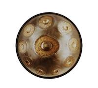 Tambor de acero forjado hecho a mano con 10 notas, instrumento de percusión HandPan de 22 pulgadas D menor, regalo para entusiastas de la música de meditación y sanación de yoga