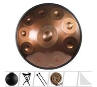 Tambor De Acero Handpan, 10 Notas, Tambor De Lengua De Acero De 22 Pulgadas Con Mazos De Tambor/bolsa De Transporte, Afinación Manual, Hermoso Sonido De Vibración, Fácil De Tocar
