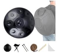 Tambor De Acero Handpan De 432 Hz/440 Hz Para Adultos, Con Funda Blanda, Mazos De Handpan, Soporte De Handpan Y Pegatinas De Notas, Instrumento De Percusión Manual Para Acampar, Meditar O Hacer Yoga(B