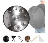 Tambor De Acero Handpan De 432 Hz/440 Hz Para Adultos, Con Funda Blanda, Mazos De Handpan, Soporte De Handpan Y Pegatinas De Notas, Instrumento De Percusión Manual Para Acampar, Meditar O Hacer Yoga(S