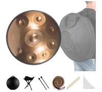 Tambor De Acero Handpan De 432 Hz/440 Hz Para Adultos, Con Funda Blanda, Mazos De Handpan, Soporte De Handpan Y Pegatinas De Notas, Instrumento De Percusión Manual Para Acampar, Meditar O Hacer Yoga(G