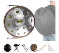 Tambor De Acero Handpan De 432 Hz/440 Hz Para Adultos, Con Funda Blanda, Mazos De Handpan, Soporte De Handpan Y Pegatinas De Notas, Instrumento De Percusión Manual Para Acampar, Meditar O Hacer Yoga(G