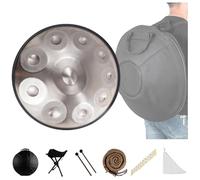 Tambor De Acero Handpan De 432 Hz/440 Hz Para Adultos, Con Funda Blanda, Mazos De Handpan, Soporte De Handpan Y Pegatinas De Notas, Instrumento De Percusión Manual Para Acampar, Meditar O Hacer Yoga(S