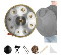 Tambor De Acero Handpan De 432 Hz/440 Hz Para Adultos, Con Funda Blanda, Mazos De Handpan, Soporte De Handpan Y Pegatinas De Notas, Instrumento De Percusión Manual Para Acampar, Meditar O Hacer Yoga(G