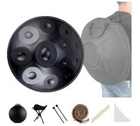 Tambor De Acero Handpan De 432 Hz/440 Hz Para Adultos, Con Funda Blanda, Mazos De Handpan, Soporte De Handpan Y Pegatinas De Notas, Instrumento De Percusión Manual Para Acampar, Meditar O Hacer Yoga(B