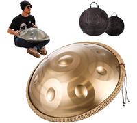 Tambor De Acero, Profesional Handpan Instrument Hand Drum, 10 Notas, 22 Pulgadas, 440 Hz, D Minor, Percusión Armónica, Con Bolsa De Mano, Soporte De Handpan Duradero(Spiral,432HZ)