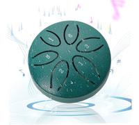 Tambor de acero, tambor de lluvia 3 pulgadas 6 tono de acero carbono Ethereal Solding Tongue Mini Rain para afuera cuando llueve para la educación Zen Meditación Yoga, Verde