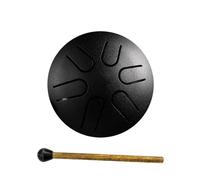 Tambor de acero - Tambor de mano simple con 6 notas, cómodo tambor de acero con mango de 3 pulgadas, cómodo tambor de lengua, tambor de lluvia sin esfuerzo para niños, Zen, educación