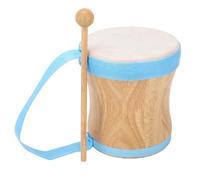 Tambor de Bongo de Mano, Instrumento de Percusin Musical con Tapa de Piel de Oveja de Madera Tambor de Conga con Correa de Transporte y Palo (BLUE