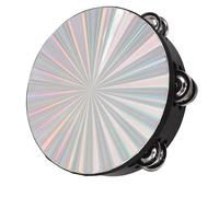 Tambor de Campana de Doble Fila, Tambor de Pandereta Multiusos de Madera Perfecto y Ligero para Puesta en Escena (10 pulgadas)