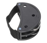 Tambor de campana de pie de doble fila, 2 panderetas de pie metal negro 10 x 6 3,5 cm for actuaciones musicales