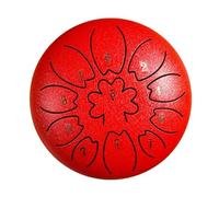 Tambor de chakras personalizado for curación: tambor de lluvia de 11 notas de 6 pulgadas con guía, ideal for regalar(Red)