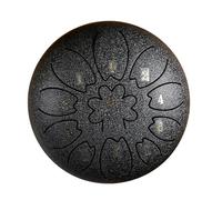 Tambor de chakras personalizado for curación: tambor de lluvia de 11 notas de 6 pulgadas con guía, ideal for regalar(Black)