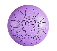 Tambor de chakras personalizado for curación: tambor de lluvia de 11 notas de 6 pulgadas con guía, ideal for regalar(Purple)