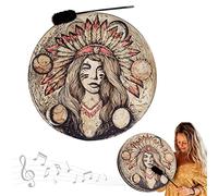 Tambor de chamán, chamán vegano tambor lunar alquímico, música tambor de chamán espiritual con baque, Shaman Alchemy Moon Drum Sound herramienta de curación