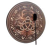 Tambor de chamán con baqueta - Tambor Celta Sagrado | Símbolo De Música Espiritual Del Tambor Siberiano, Herramienta De Curación Sonora Para Música Espiritual, Equilibrio Chakra
