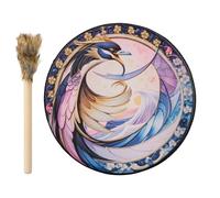 Tambor de chamán con baqueta, tambor de mano de chamán, multiusos, tambores chamánicos, herramientas Shaman de colores, para rituales de meditación musical