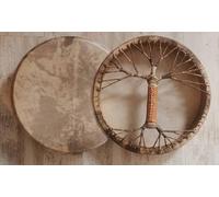 Tambor de chamán hecho a mano de 16, 20 y 24 pulgadas, piel de cabra, estilo vikingo, tambor de marco nativo americano, regalo musical, sonido y arte auténticos (16 pulgadas)