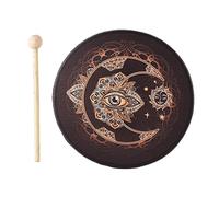 Tambor de Chamán, Tambor de Mano con Diseño de Decoración de árbol de la Vida de 10 Pulgadas con Tambor, Tambor de Luna de Alquimia de Chamán Instrumental, Tambor de Chamán Sanador de(Negro)
