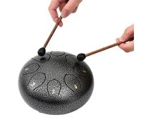 Tambor de curación portátil pequeño, tambor portátil de mano, instrumento de percusión, 8 tonos, tambores de lengua pequeños de acero, juguete musical, pan de mano de metal, regalo musical