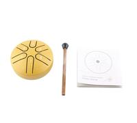 Tambor de Espíritu Vacío, Tambor Manual de 6 Notas, Sonido Claro Distintivo y Compacto para Tocar Percusión (Oro)