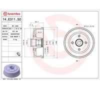 BREMBO 14.E311.50 Tambor de freno