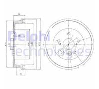 DELPHI Tambor de freno para TOYOTA: RAV4 (Ref: BF495)