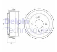 DELPHI BF550 Tambor de freno