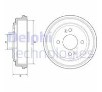Delphi Tambor de freno BF551