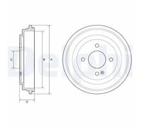 Tambor de freno BF633 DELPHI para KIA PICANTO III