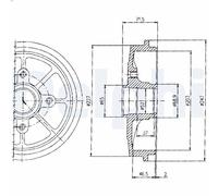 Tambor de freno DELPHI BF392 para PEUGEOT 206 Van 1.1 2002-2007