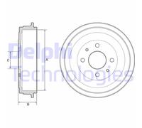 DELPHI BF528 Tambor de freno