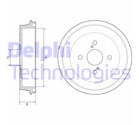 Tambor de freno DELPHI BF547