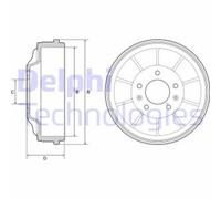 DELPHI BF562 Tambor de freno