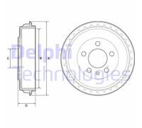 DELPHI BF563 Tambor de freno