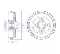 Tambor de freno DELPHI BFR626