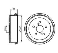 BOSCH 1x Bremstrommel 0986477139