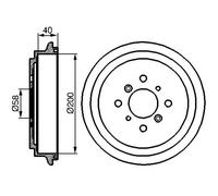 Bosch Tambor de freno 0 986 477 141