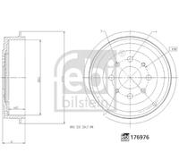 FEBI BILSTEIN 176976 Tambor de freno
