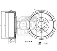 Tambor de freno FEBI BILSTEIN 178514