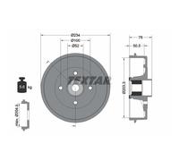 Tambor de freno TEXTAR 94042400