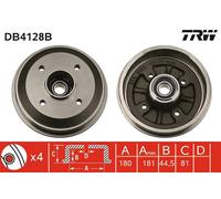 Tambor de freno TRW Automotive DB4128B para OE 4247 32 - 4247 32