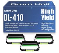 Tambor de Imagen DL-410 Compatible con M6700D M6802 y M7100DN para Pantum M6700D M6700DW y M6800FDW M6802 M6802FDW M7100DN y M7100DW Impresoras,3PC-Black